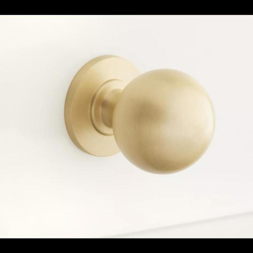 Signature Hardware 1" Rodino Solid Brass Round Cabinet Knob - Satin Brass